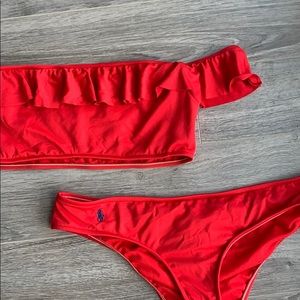 Polo Ralph Lauren Off Shoulder Swim Suit